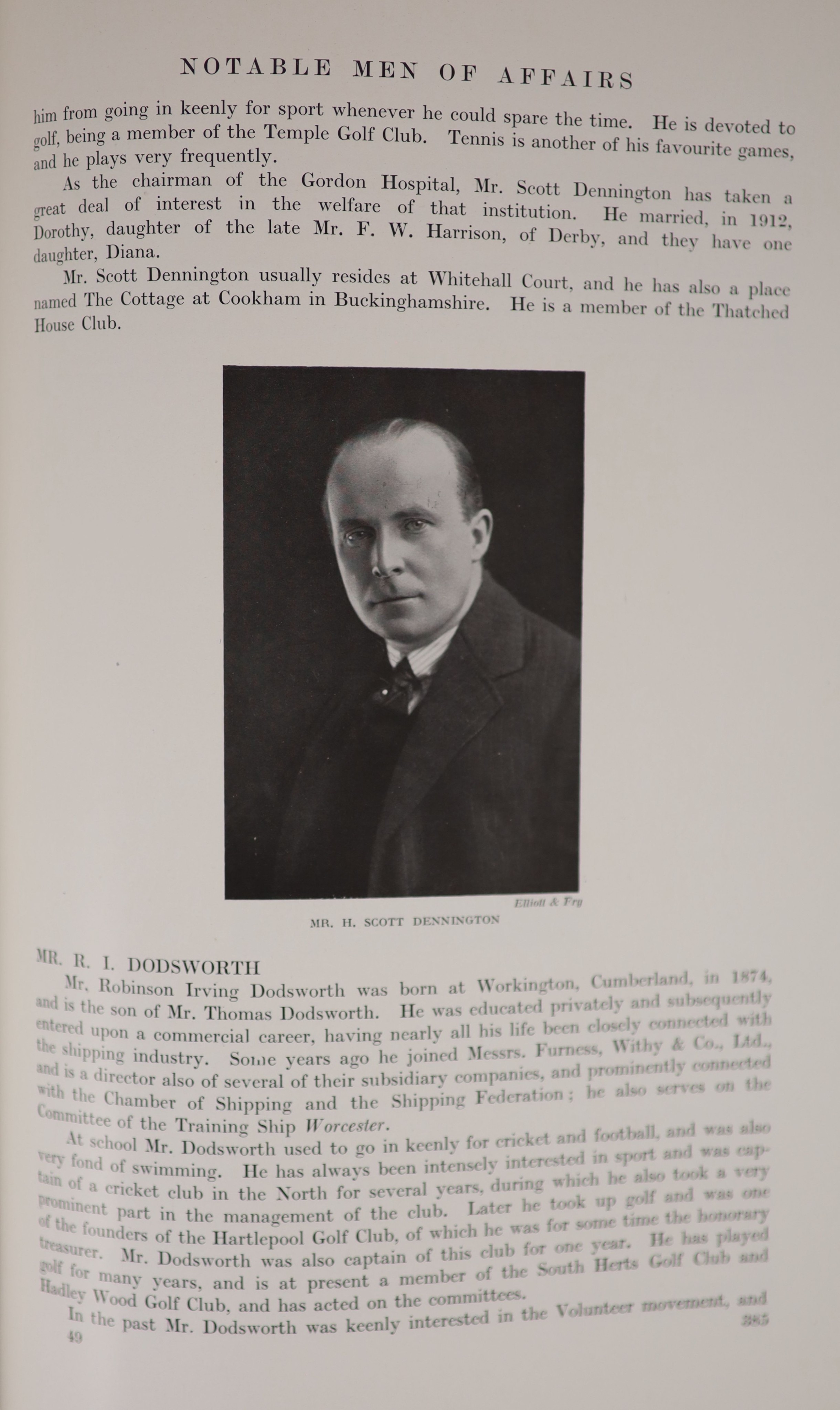 British Sports & Sportsmen (Thruston, Edmund Heathcote) - British Sports and Sportsmen, Commerce & Industry. 1st and limited edition, No.713 of 1000. Title page vignette, 11 photogravures (with guards) and numerous text